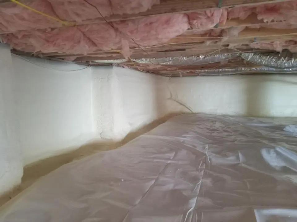 Crawl space encapsulation with closed-cell spray foam for Spray Foam Roofing in Limerick
